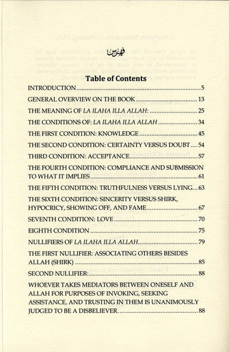 La Ilaha Illa Allah: It's Meaning, its Conditions, Nullifiers and Virtues-4